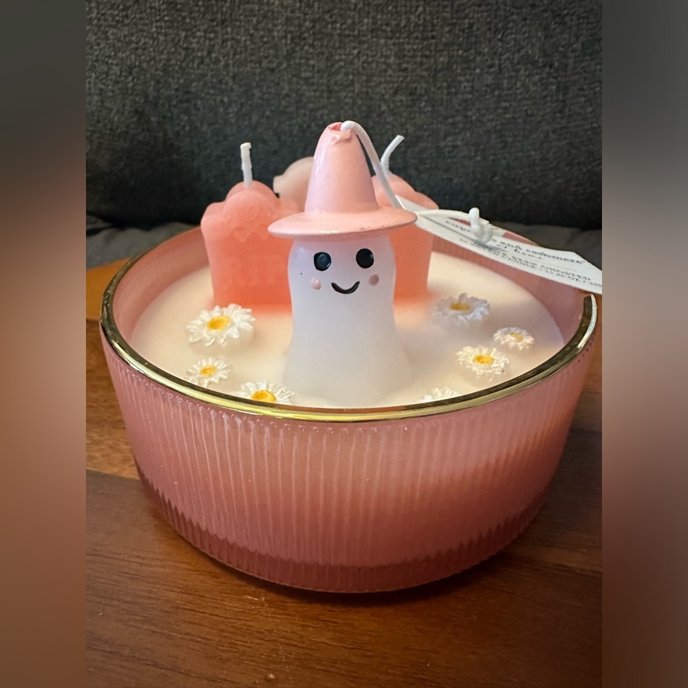 Pink Ghost Candle YOU’VE BEEN GHOSTED VIRAL Cupcakes and cashmere Halloween 2024